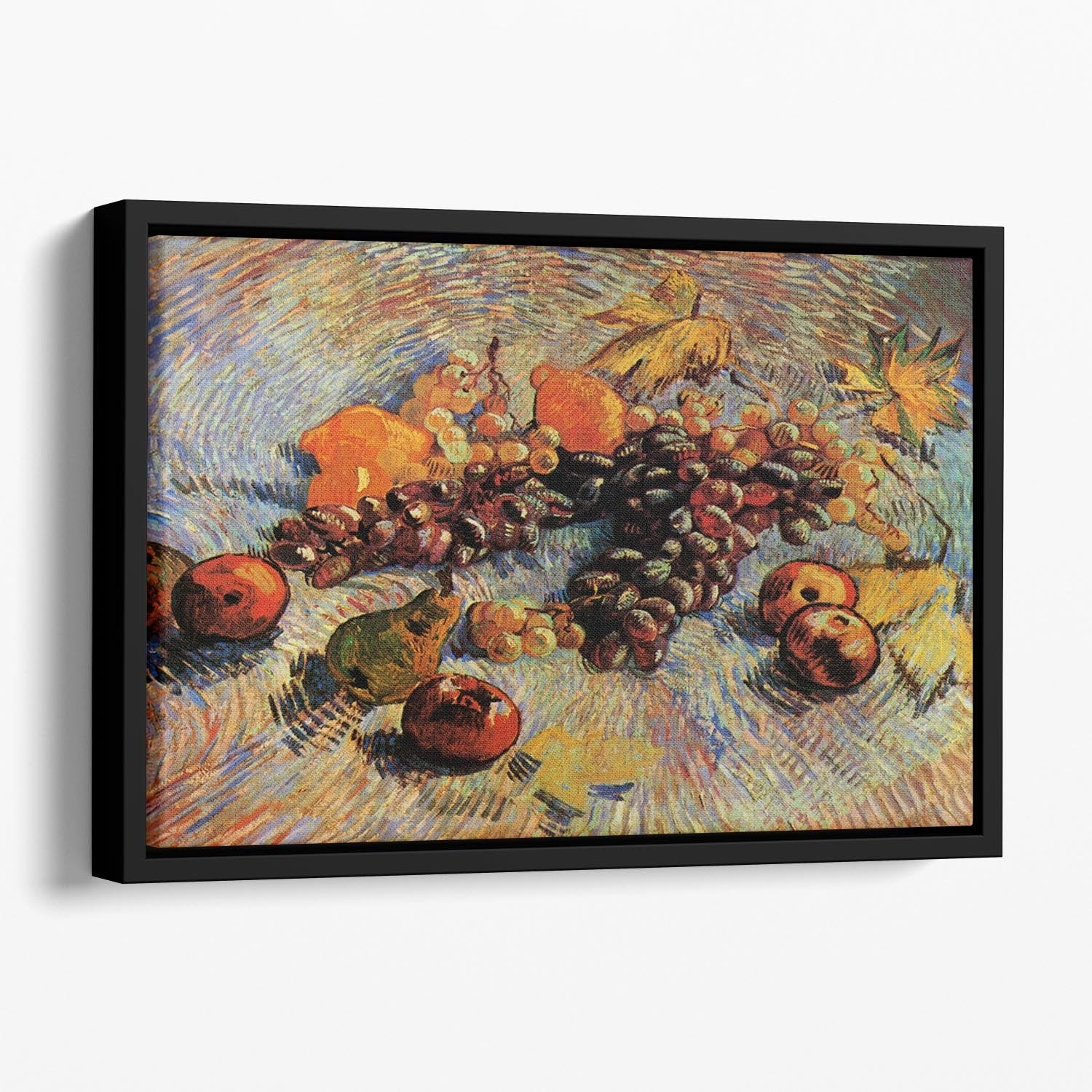 Still Life with Apples Pears Lemons and Grapes by Van Gogh Floating Framed Canvas