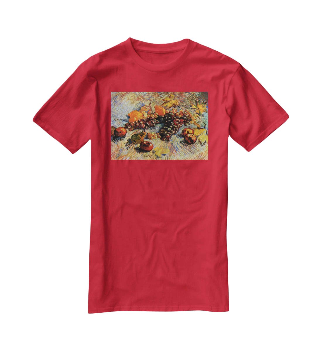 Still Life with Apples Pears Lemons and Grapes by Van Gogh T-Shirt - Canvas Art Rocks - 4