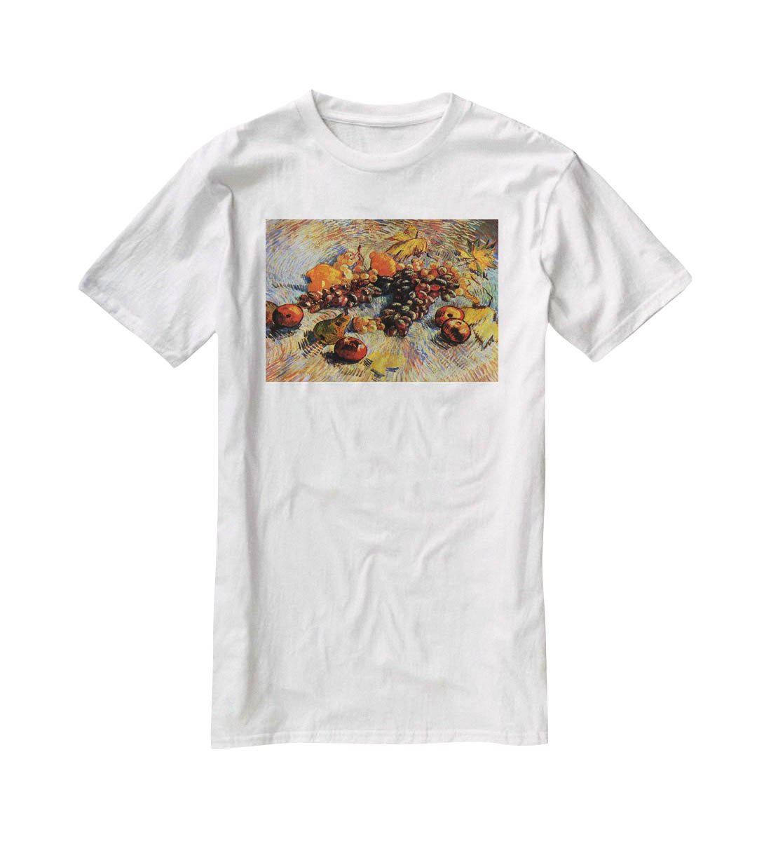 Still Life with Apples Pears Lemons and Grapes by Van Gogh T-Shirt - Canvas Art Rocks - 5