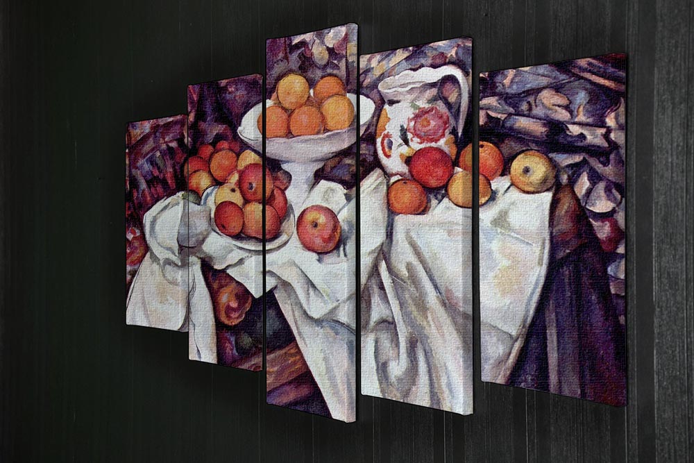 Still Life with Apples and Oranges by Cezanne 5 Split Panel Canvas - Canvas Art Rocks - 2