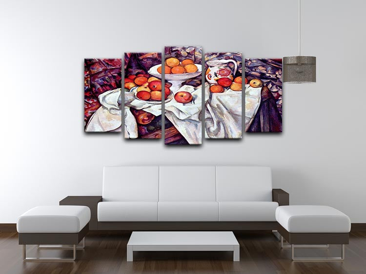 Still Life with Apples and Oranges by Cezanne 5 Split Panel Canvas - Canvas Art Rocks - 3