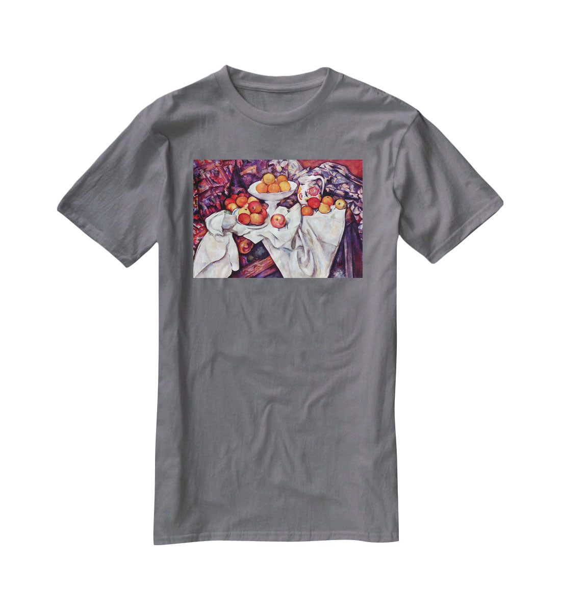 Still Life with Apples and Oranges by Cezanne T-Shirt - Canvas Art Rocks - 3