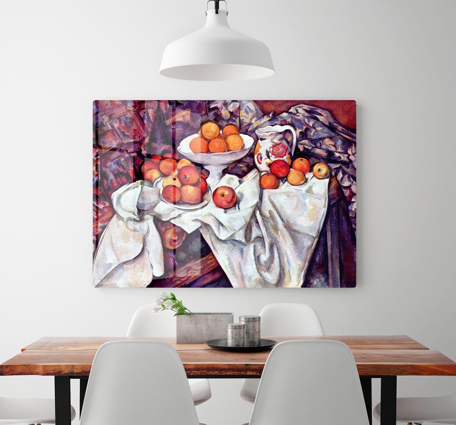 Still Life with Apples and Oranges by Cezanne Acrylic Block - Canvas Art Rocks - 2