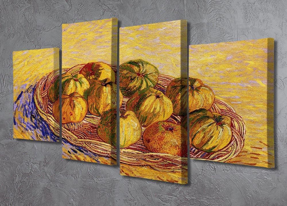 Still Life with Basket of Apples by Van Gogh 4 Split Panel Canvas - Canvas Art Rocks - 2