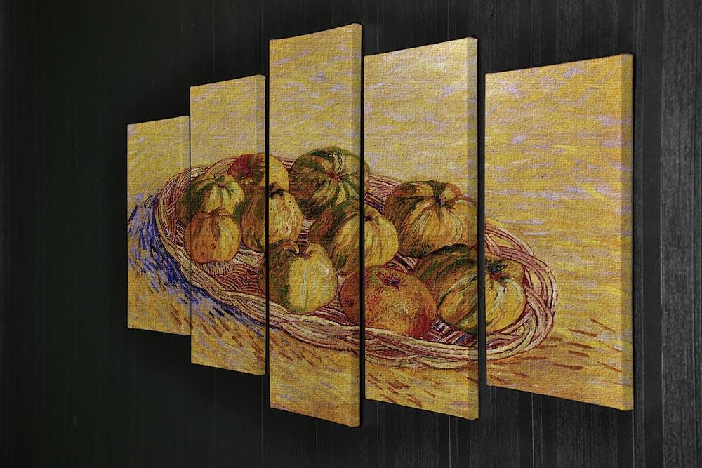 Still Life with Basket of Apples by Van Gogh 5 Split Panel Canvas - Canvas Art Rocks - 2