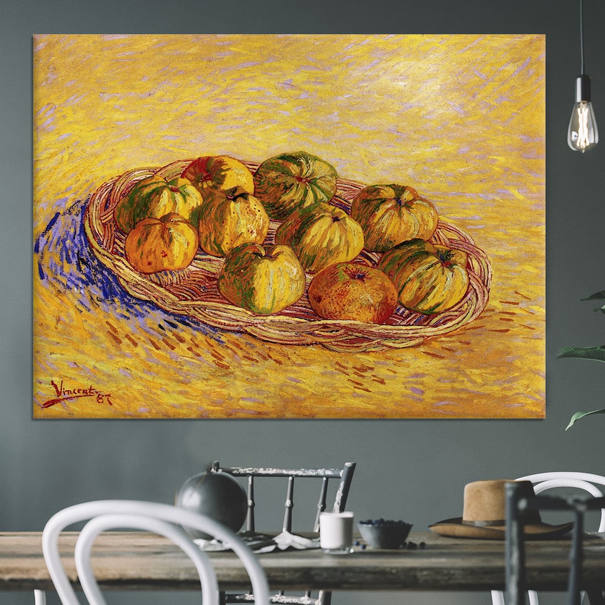 Still Life with Basket of Apples by Van Gogh Canvas Print or Poster