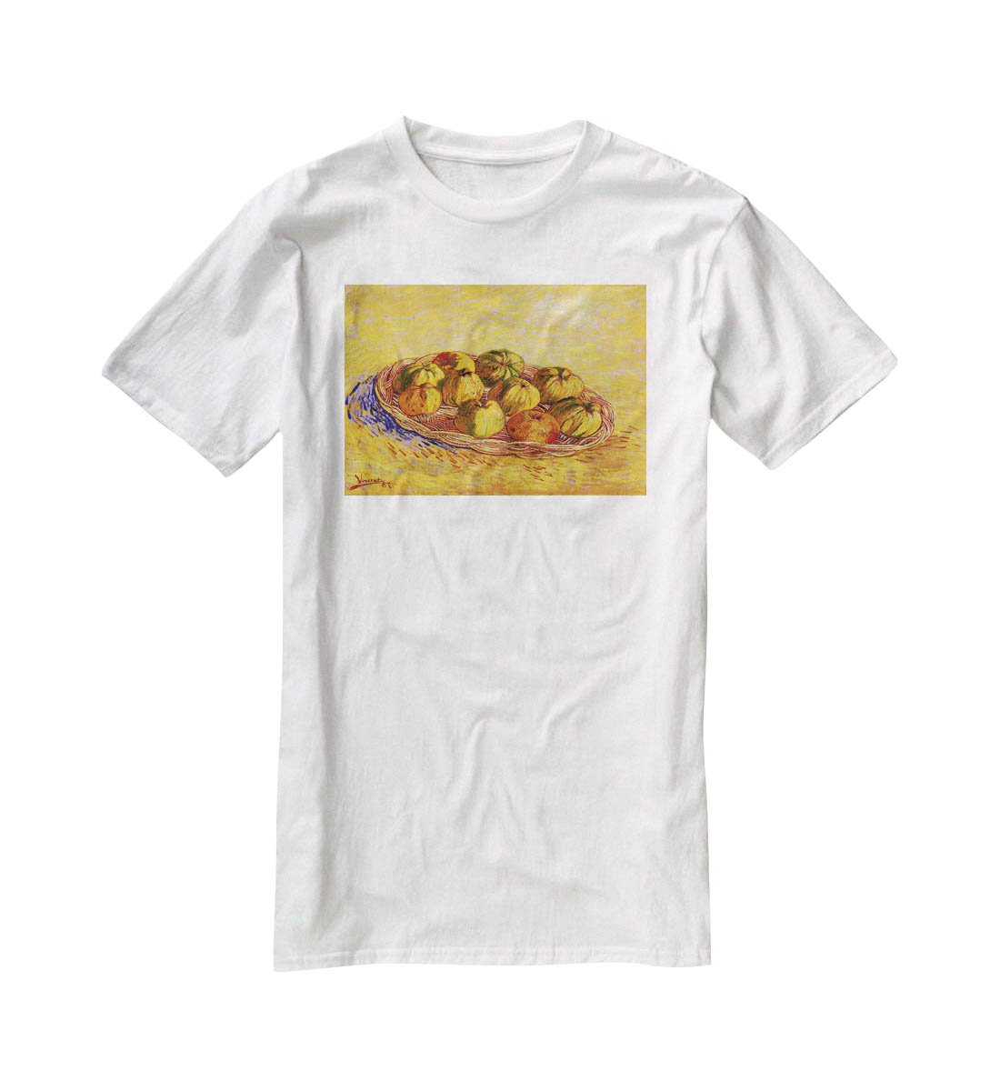 Still Life with Basket of Apples by Van Gogh T-Shirt - Canvas Art Rocks - 5