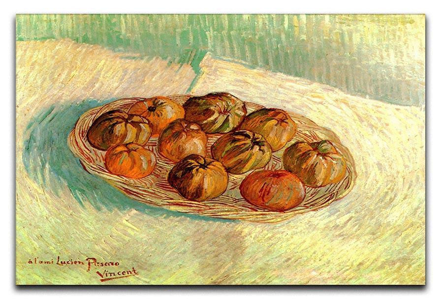 Still Life with Basket of Apples to Lucien Pissarro by Van Gogh Canvas Print & Poster  - Canvas Art Rocks - 1