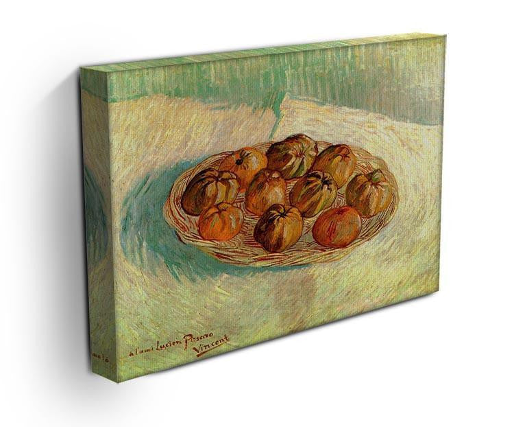 Still Life with Basket of Apples to Lucien Pissarro by Van Gogh Canvas Print & Poster - Canvas Art Rocks - 3