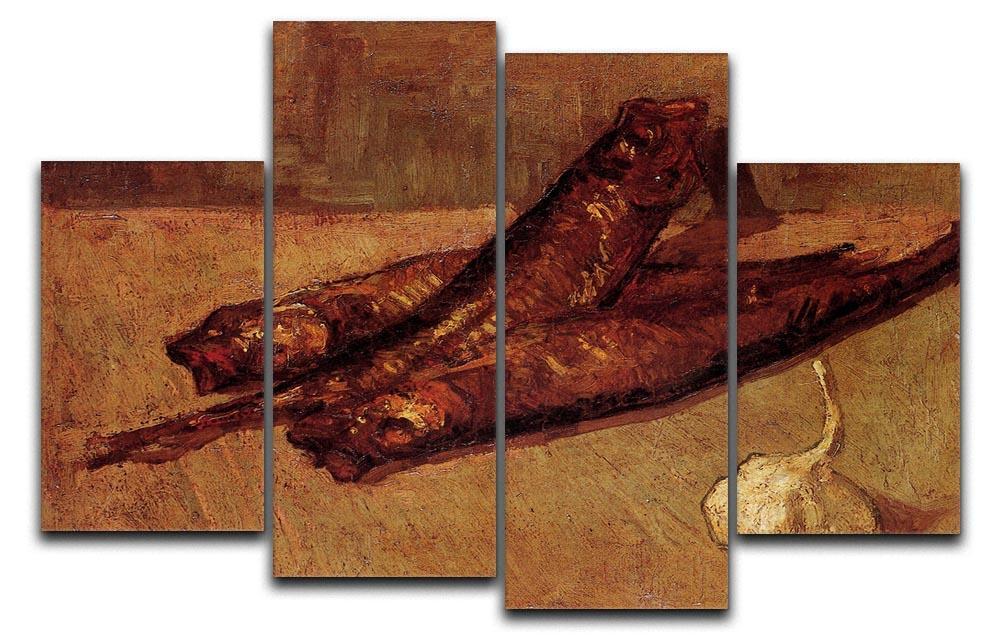 Still Life with Bloaters and Garlic by Van Gogh 4 Split Panel Canvas  - Canvas Art Rocks - 1