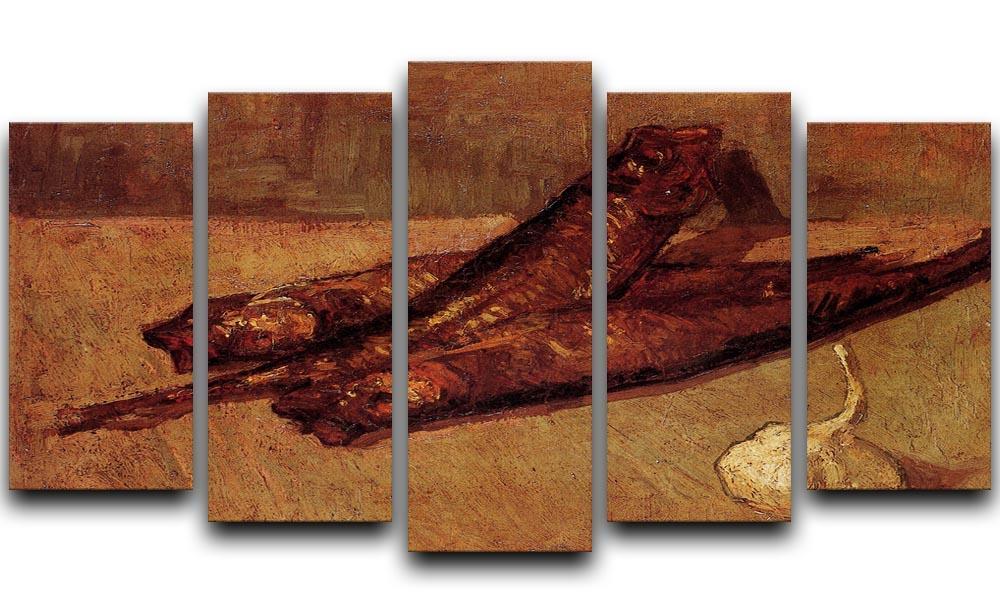 Still Life with Bloaters and Garlic by Van Gogh 5 Split Panel Canvas  - Canvas Art Rocks - 1