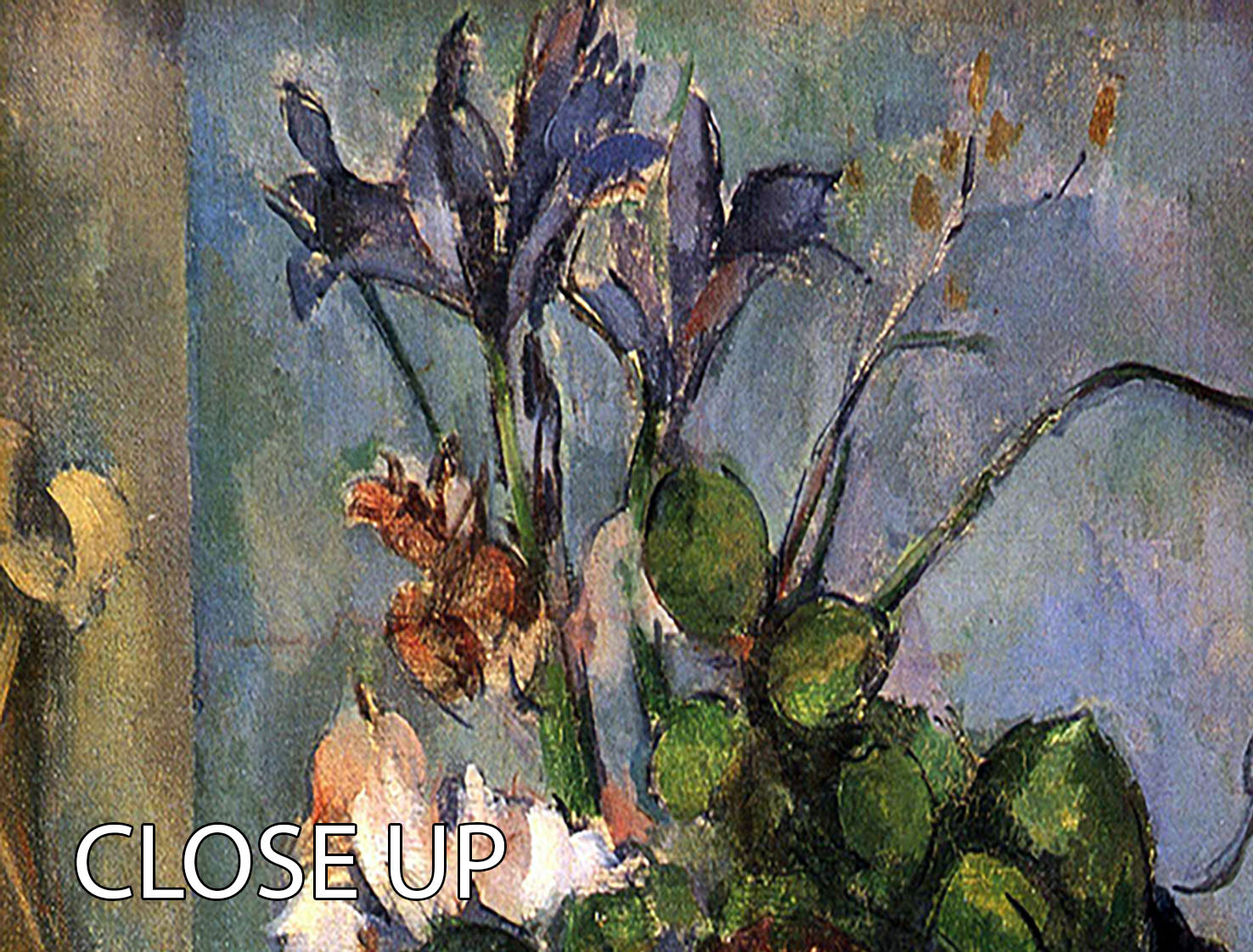 Still Life with Blue vase by Cezanne 3 Split Panel Canvas Print - Canvas Art Rocks - 3