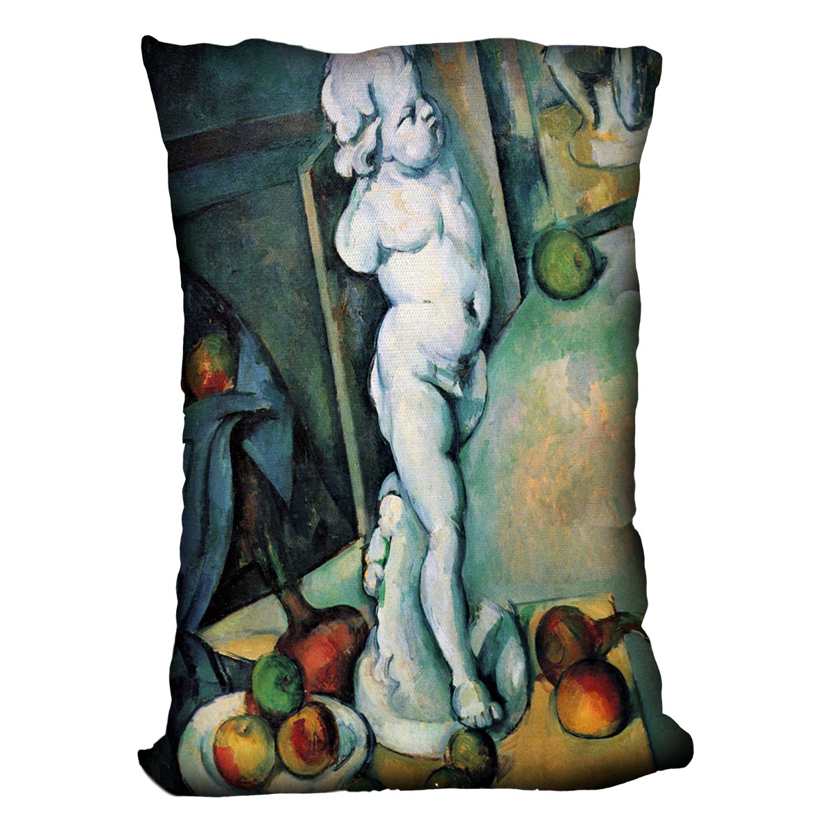 Still Life with Cherub by Cezanne Cushion - Canvas Art Rocks - 4