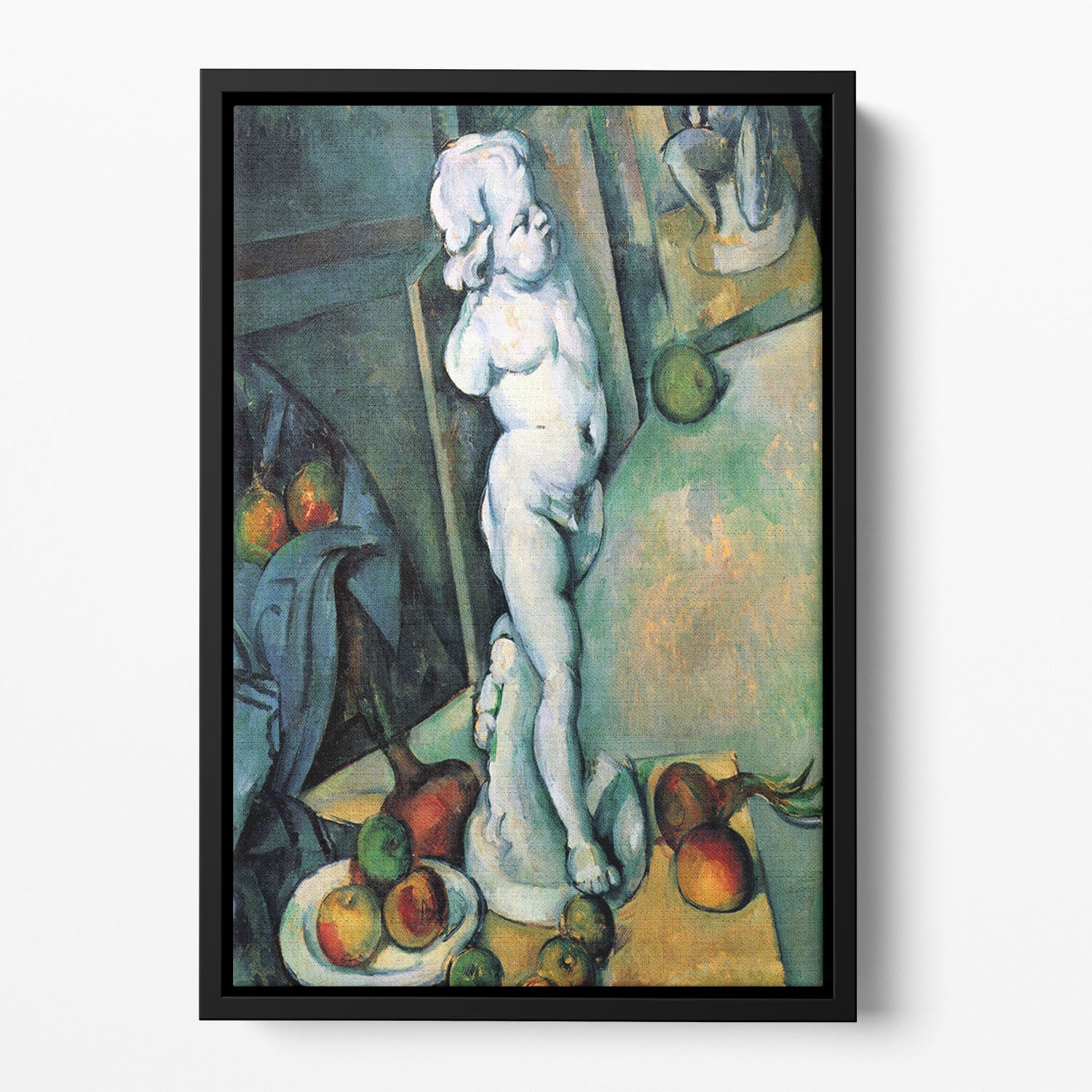 Still Life with Cherub by Cezanne Floating Framed Canvas - Canvas Art Rocks - 2