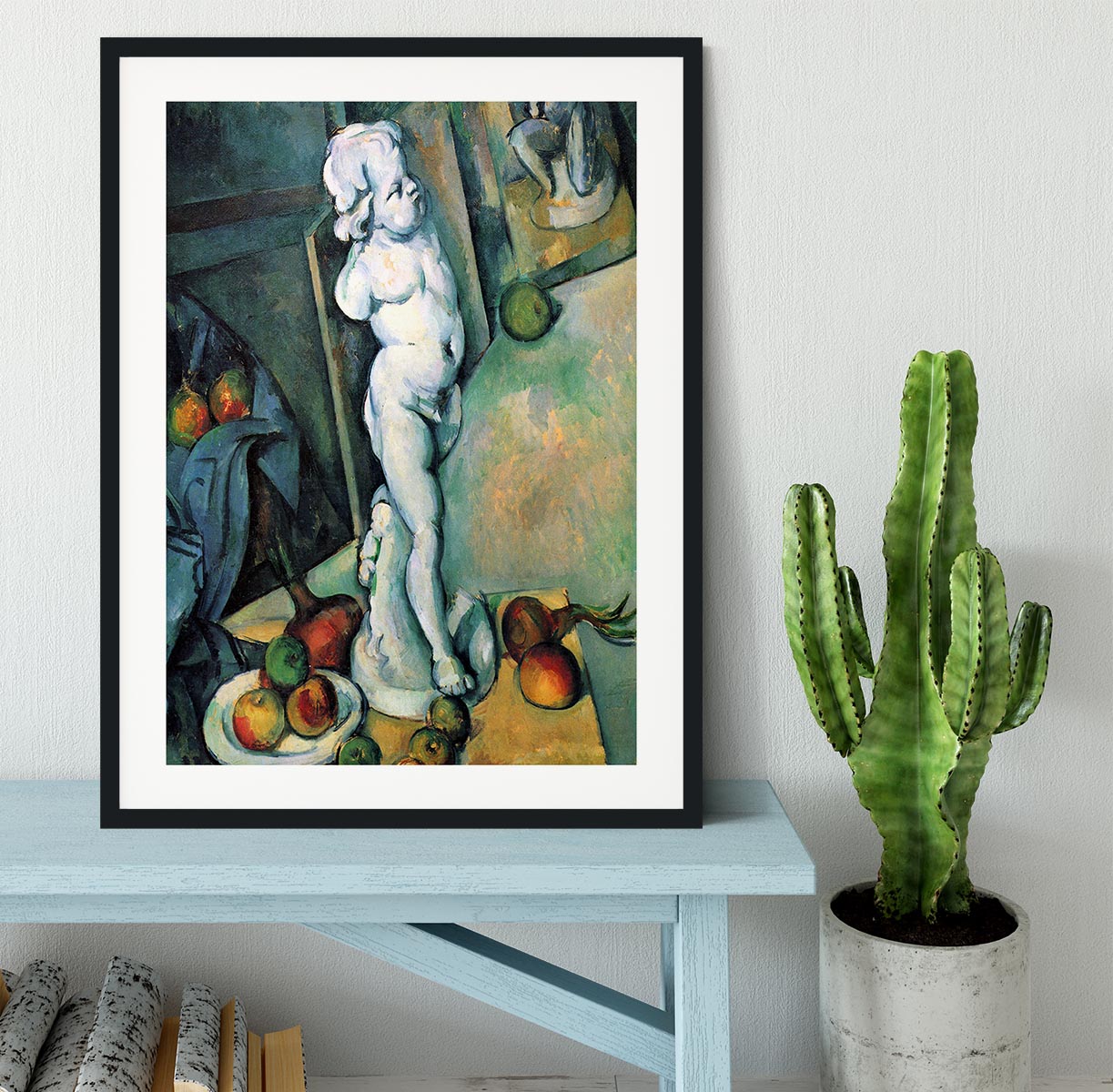 Still Life with Cherub by Cezanne Framed Print - Canvas Art Rocks - 1
