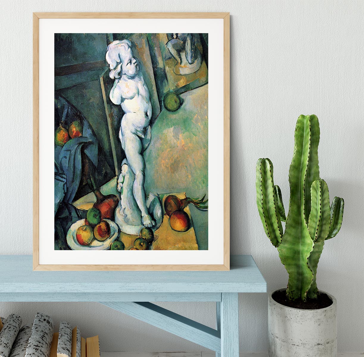 Still Life with Cherub by Cezanne Framed Print - Canvas Art Rocks - 3