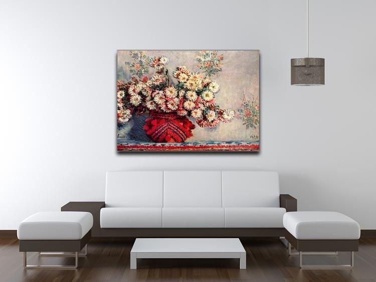Still Life with Chrysanthemums by Monet Canvas Print & Poster - Canvas Art Rocks - 4