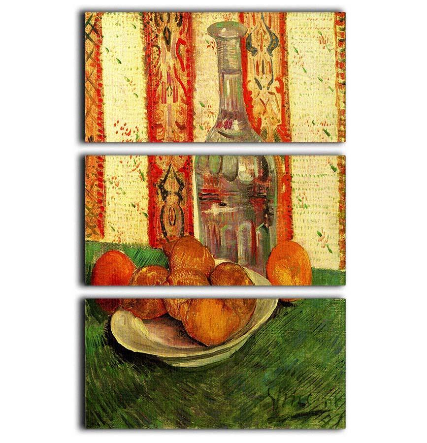 Still Life with Decanter and Lemons on a Plate by Van Gogh 3 Split Panel Canvas Print - Canvas Art Rocks - 1