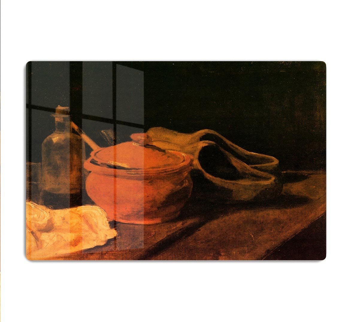 Still Life with Earthenware Bottle and Clogs by Van Gogh HD Metal Print