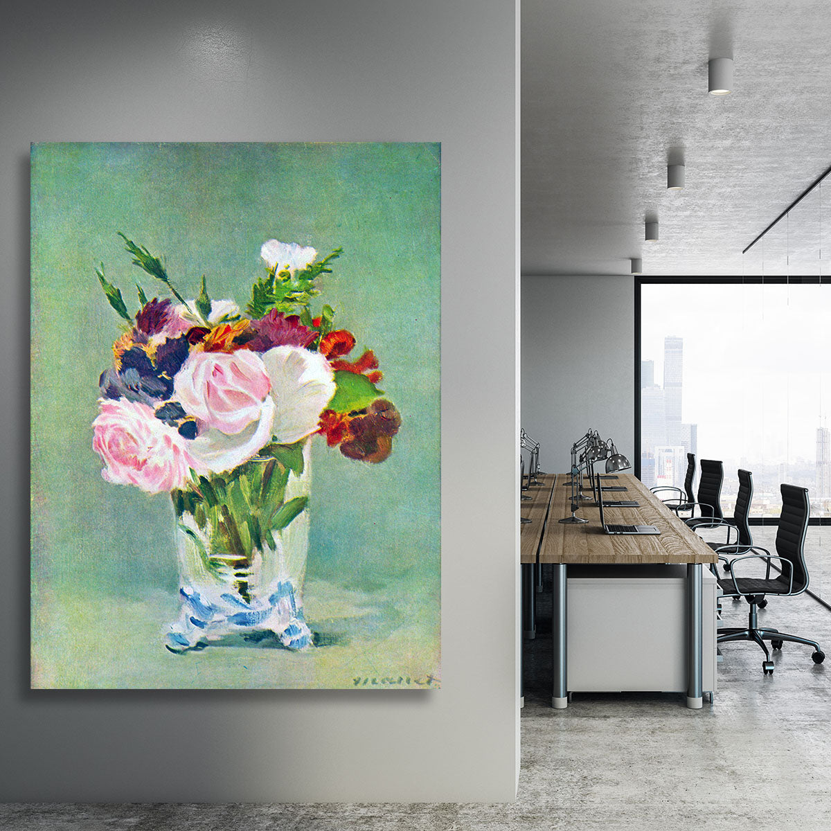 Still Life with Flowers 2 by Manet Canvas Print or Poster - Canvas Art Rocks - 3