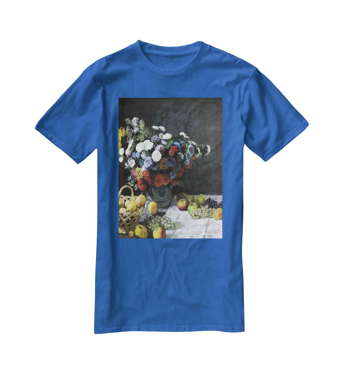 Still Life with Flowers and Fruits by Monet T-Shirt - Canvas Art Rocks - 2