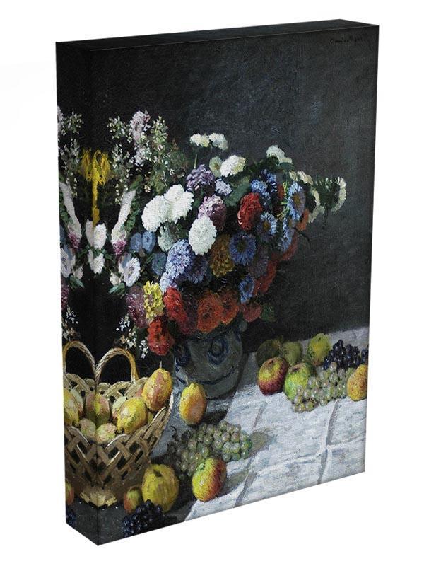 Still Life with Flowers and Fruits by Monet Canvas Print & Poster - Canvas Art Rocks - 3