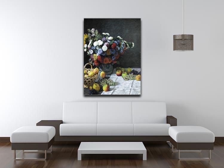 Still Life with Flowers and Fruits by Monet Canvas Print & Poster - Canvas Art Rocks - 4