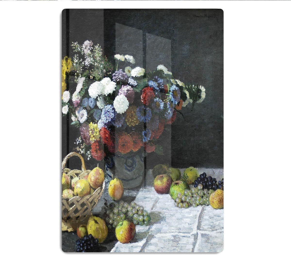Still Life with Flowers and Fruits by Monet HD Metal Print