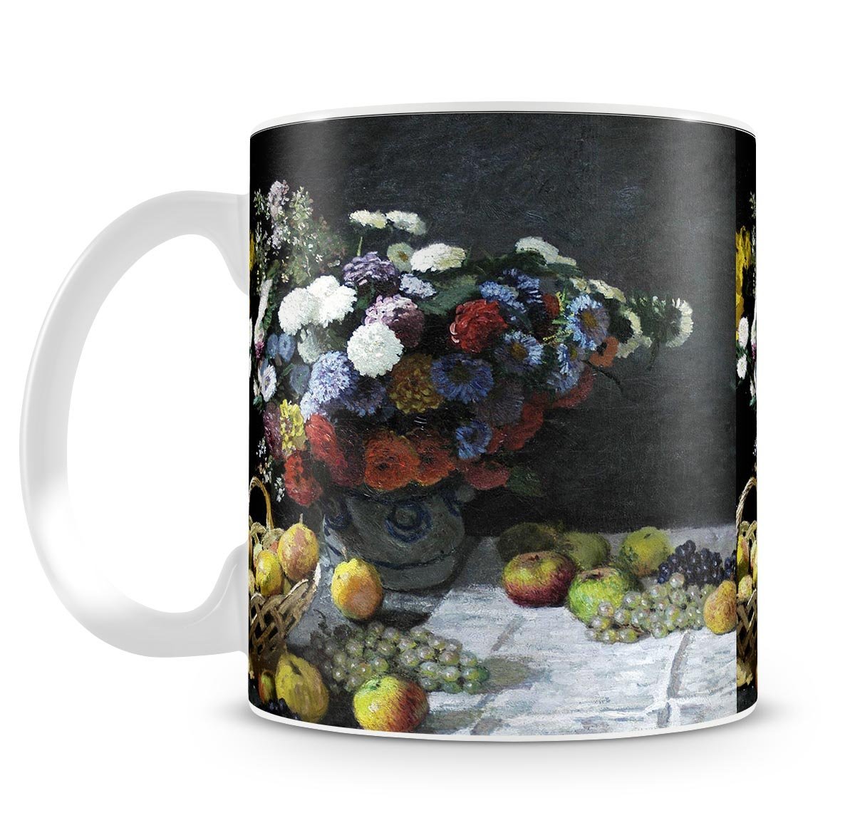 Still Life with Flowers and Fruits by Monet Mug - Canvas Art Rocks - 4