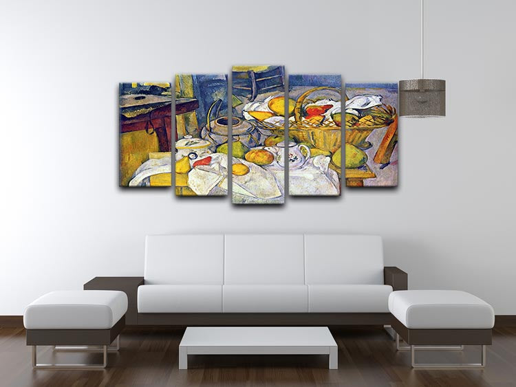 Still Life with Fruit Basket by Cezanne 5 Split Panel Canvas - Canvas Art Rocks - 3