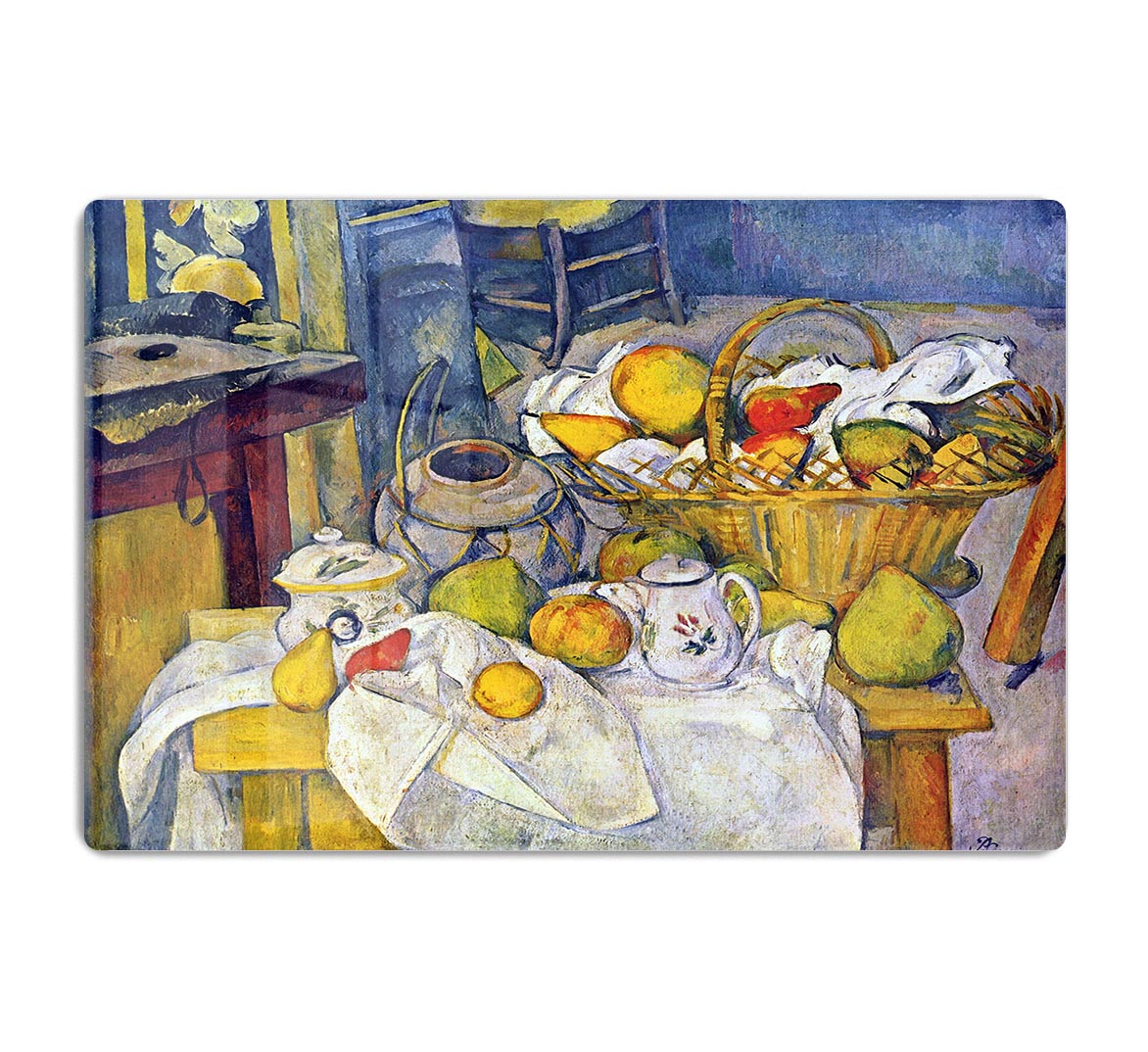 Still Life with Fruit Basket by Cezanne Acrylic Block - Canvas Art Rocks - 1
