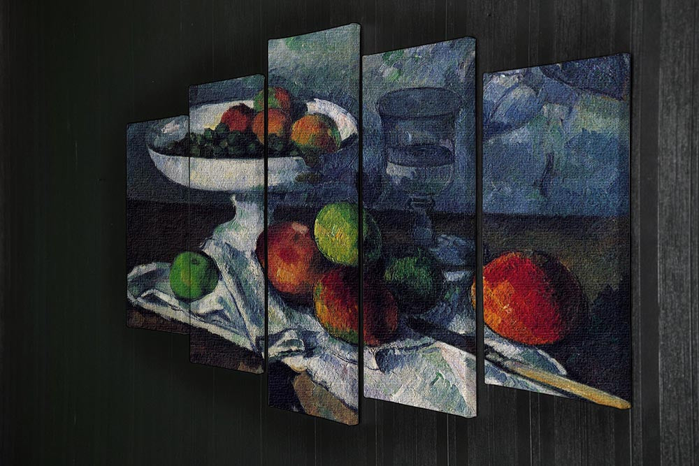 Still Life with Fruit Bowl by Cezanne 5 Split Panel Canvas - Canvas Art Rocks - 2