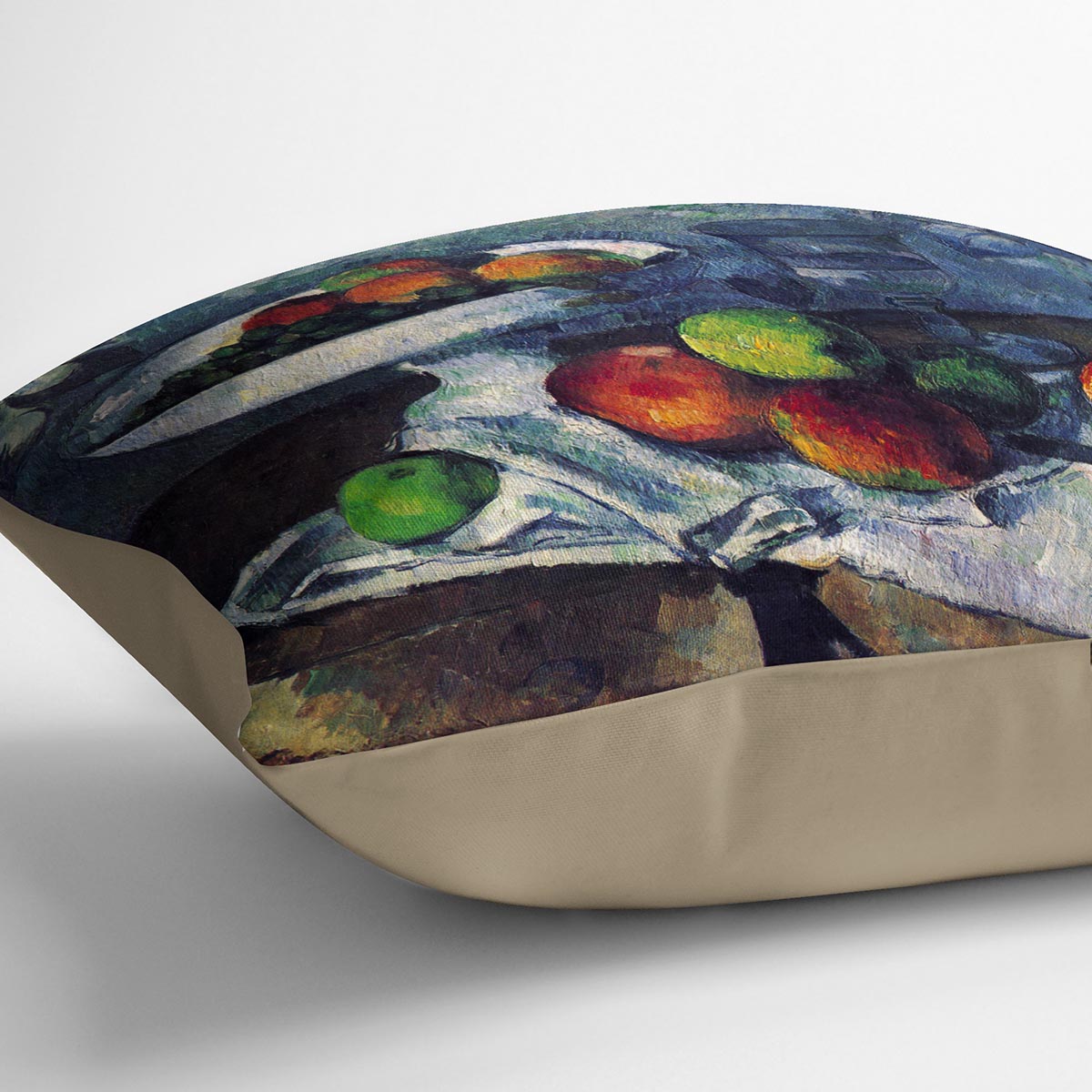 Still Life with Fruit Bowl by Cezanne Cushion - Canvas Art Rocks - 2