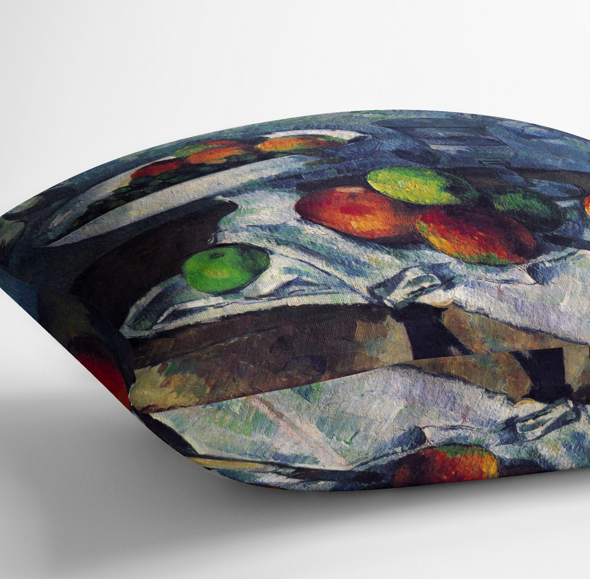Still Life with Fruit Bowl by Cezanne Cushion - Canvas Art Rocks - 3