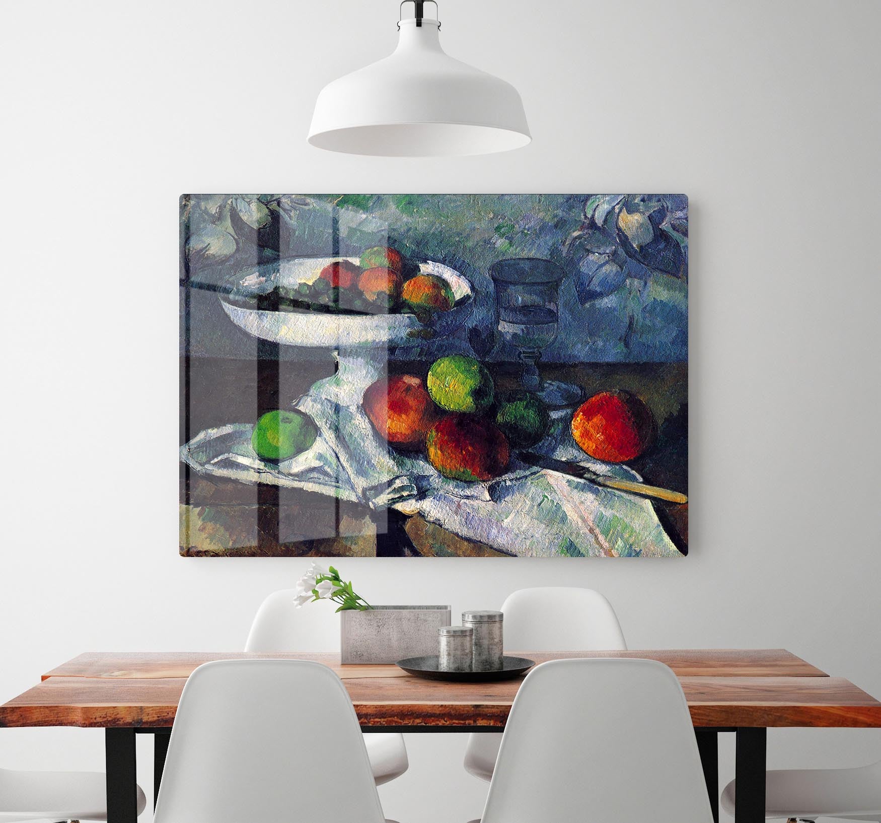 Still Life with Fruit Bowl by Cezanne Acrylic Block - Canvas Art Rocks - 2