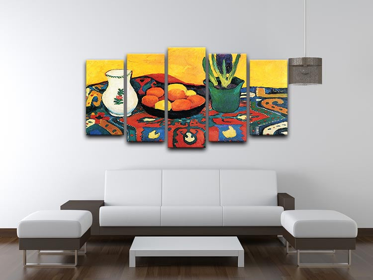 Still Life with Hyacinthe by Macke 5 Split Panel Canvas - Canvas Art Rocks - 3