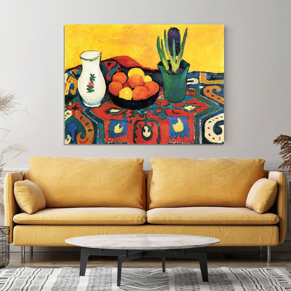 Still Life with Hyacinthe by Macke Canvas Print or Poster - Canvas Art Rocks - 4