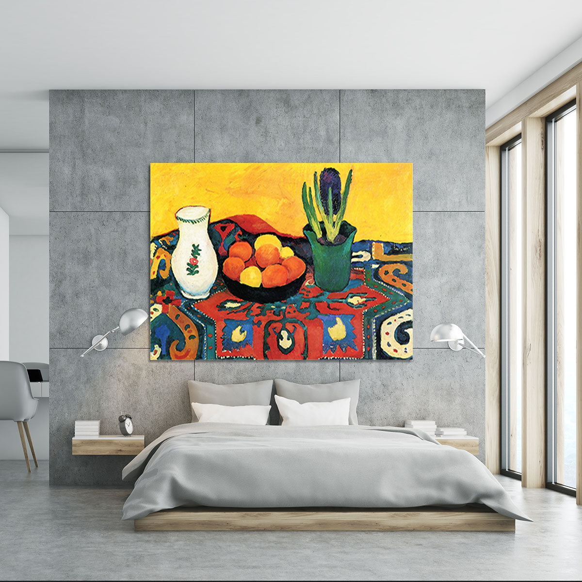 Still Life with Hyacinthe by Macke Canvas Print or Poster - Canvas Art Rocks - 5