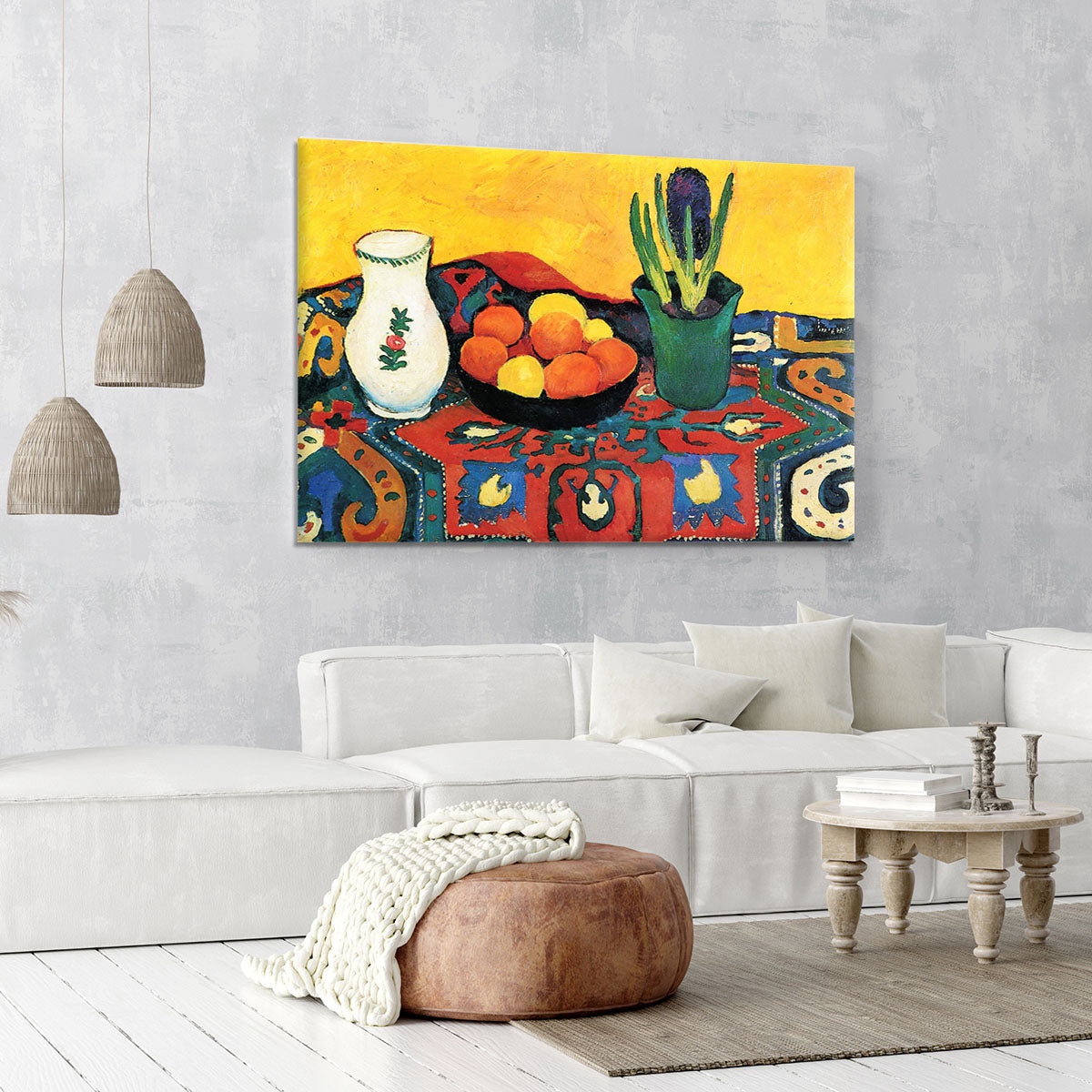 Still Life with Hyacinthe by Macke Canvas Print or Poster - Canvas Art Rocks - 6