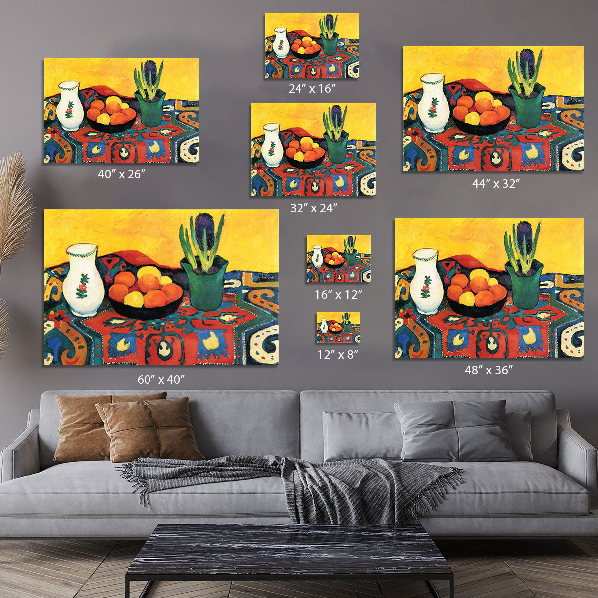 Still Life with Hyacinthe by Macke Canvas Print or Poster - Canvas Art Rocks - 7