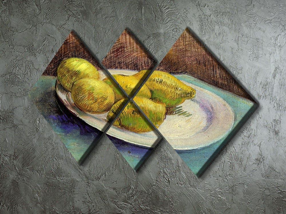 Still Life with Lemons on a Plate by Van Gogh 4 Square Multi Panel Canvas - Canvas Art Rocks - 2