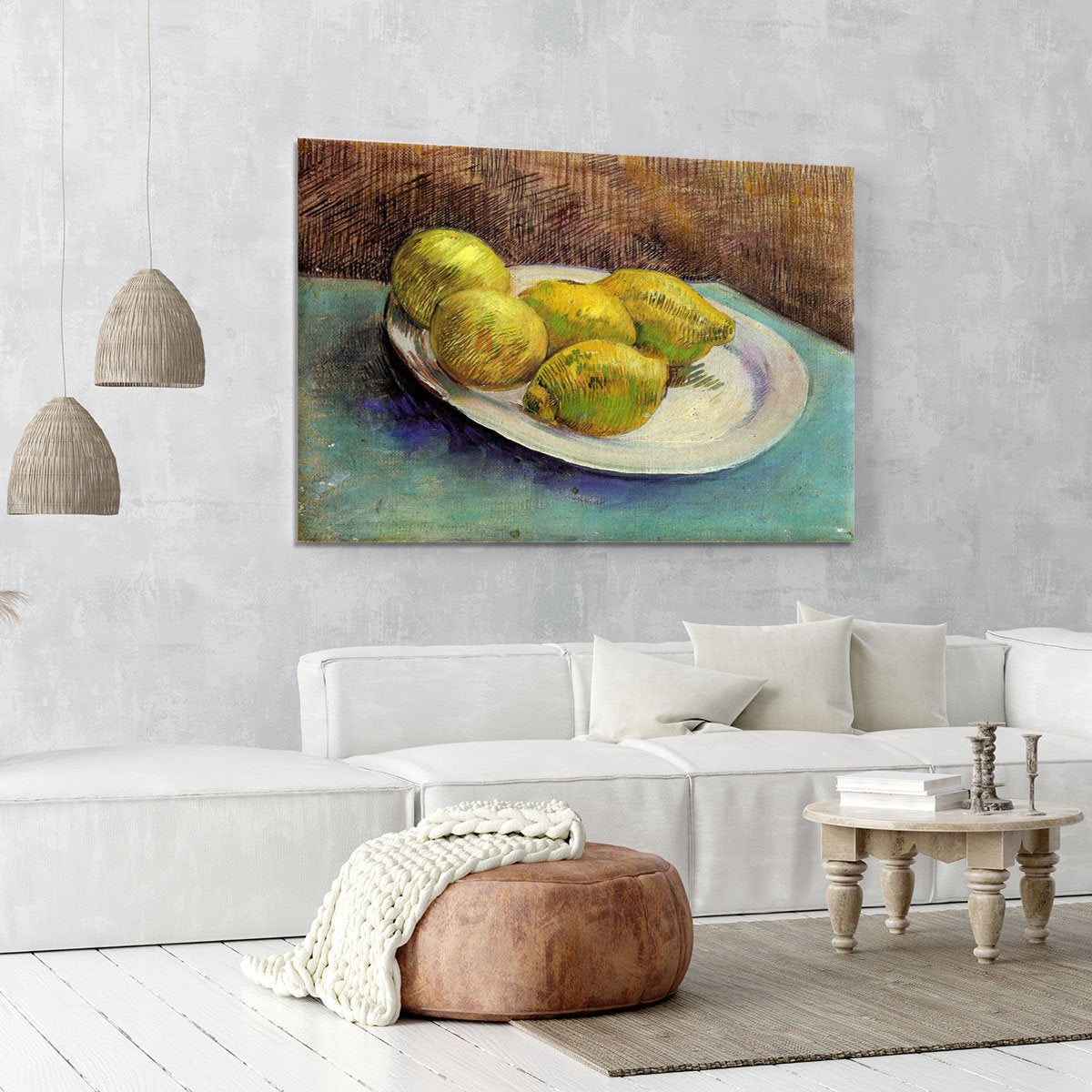 Still Life with Lemons on a Plate by Van Gogh Canvas Print or Poster