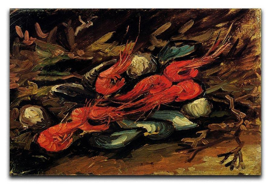 Still Life with Mussels and Shrimps by Van Gogh Canvas Print & Poster  - Canvas Art Rocks - 1