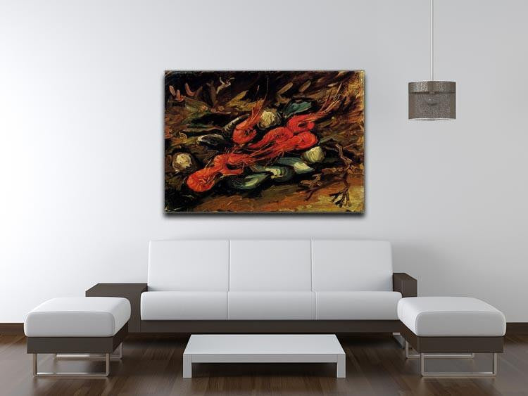 Still Life with Mussels and Shrimps by Van Gogh Canvas Print & Poster - Canvas Art Rocks - 4