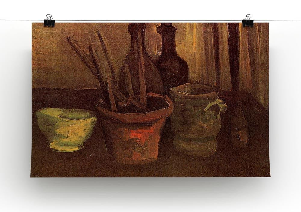 Still Life with Paintbrushes in a Pot by Van Gogh Canvas Print & Poster - Canvas Art Rocks - 2