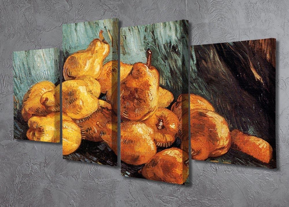 Still Life with Pears by Van Gogh 4 Split Panel Canvas - Canvas Art Rocks - 2