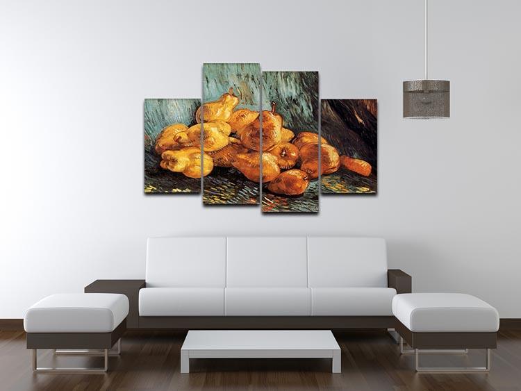 Still Life with Pears by Van Gogh 4 Split Panel Canvas - Canvas Art Rocks - 3