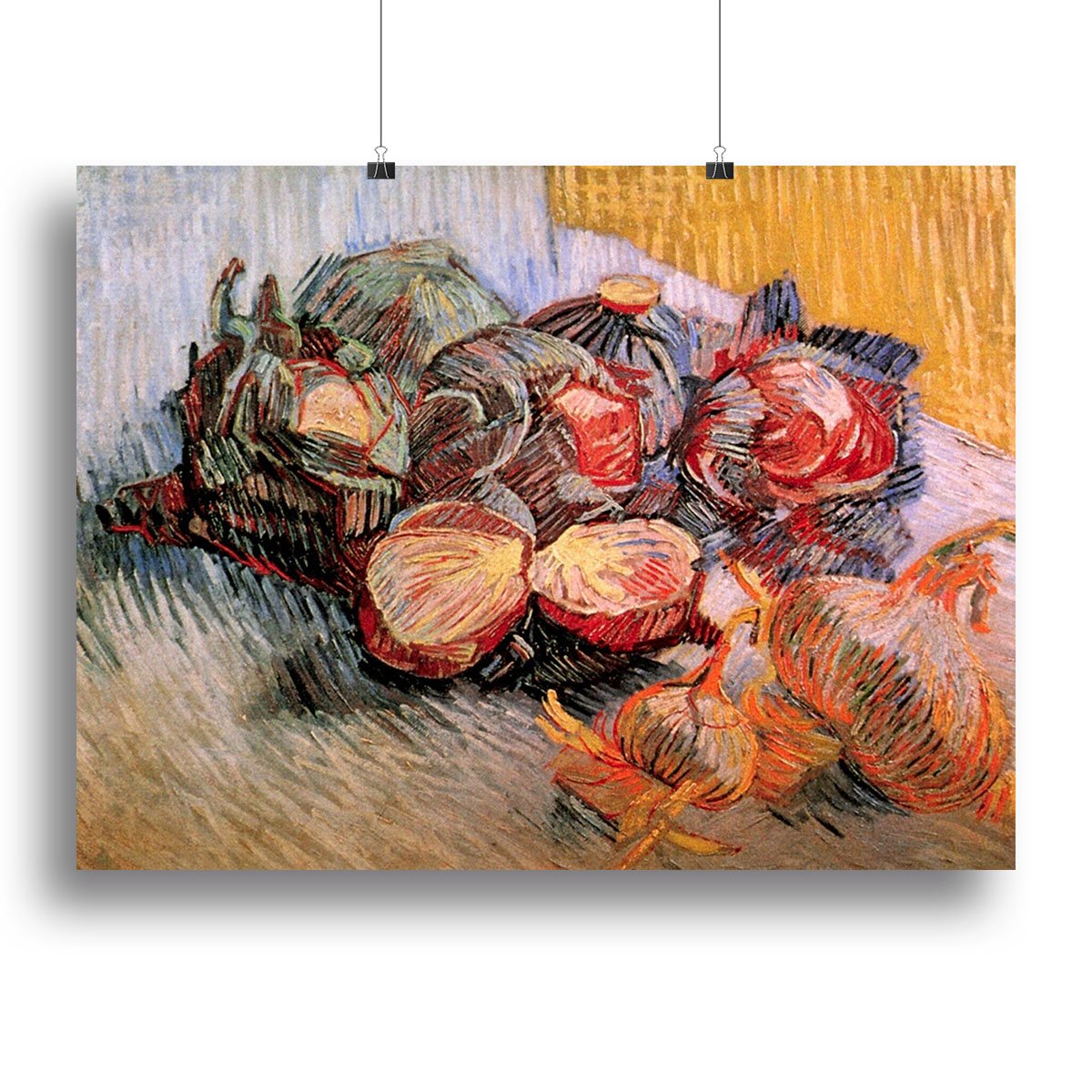 Still Life with Red Cabbages and Onions by Van Gogh Canvas Print or Poster