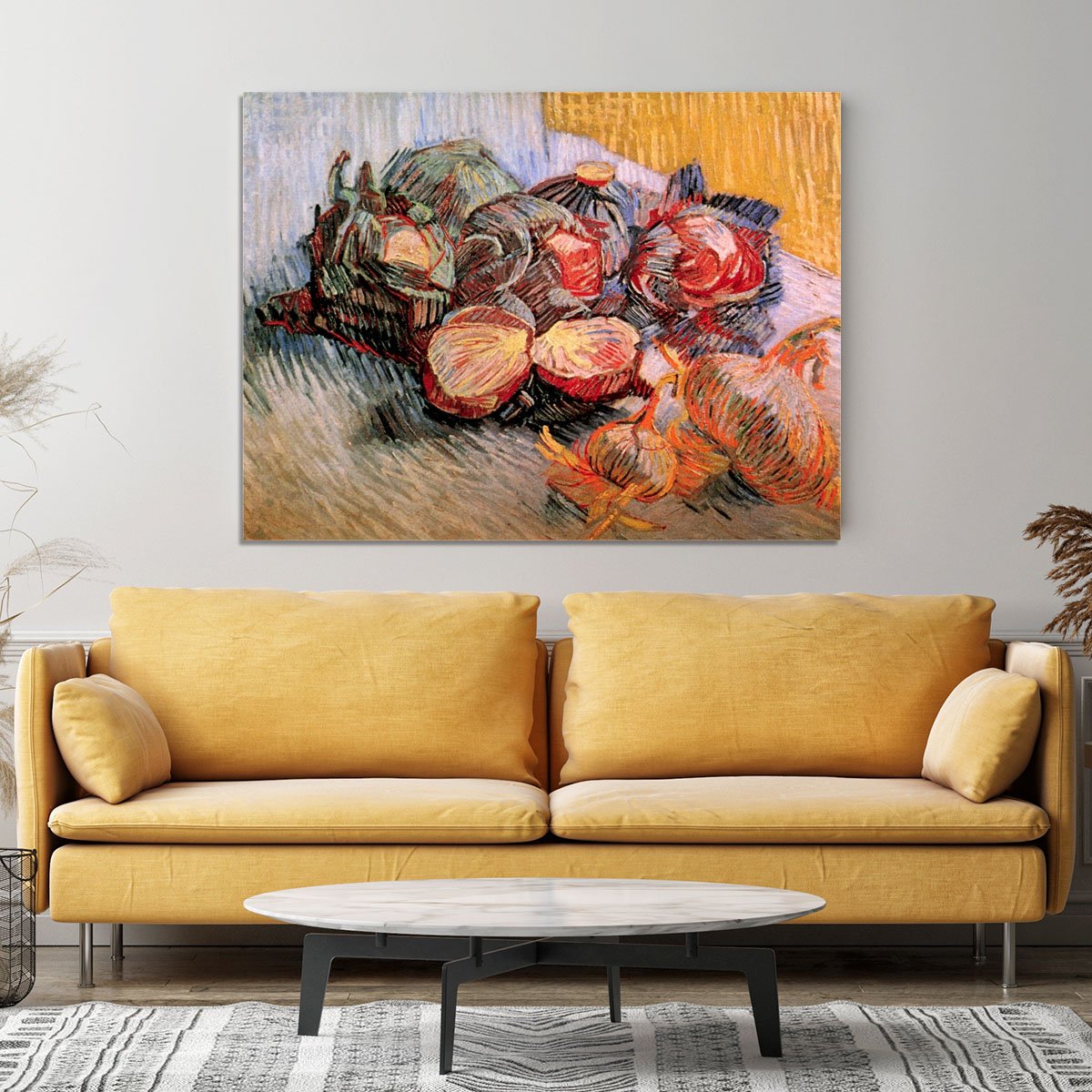Still Life with Red Cabbages and Onions by Van Gogh Canvas Print or Poster