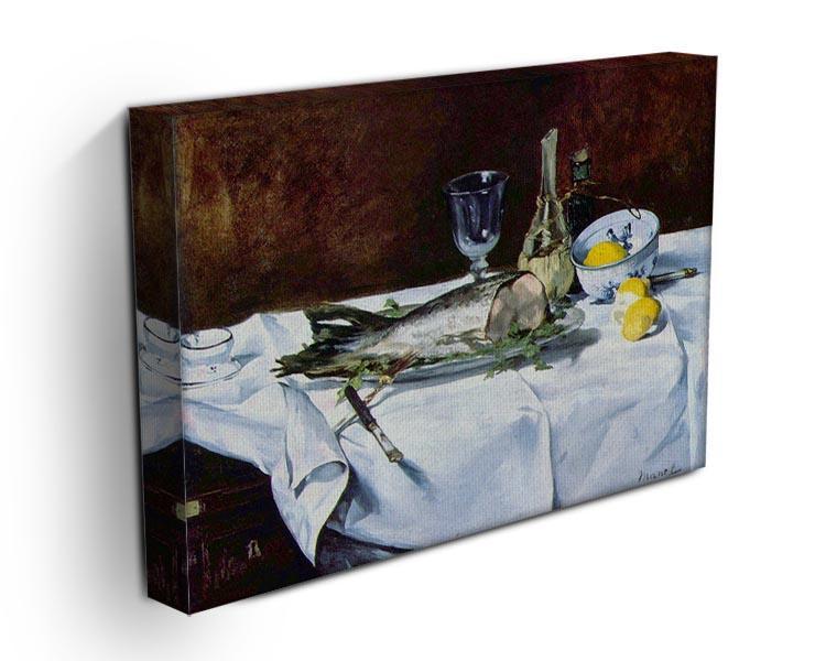 Still Life with Salmon by Manet Canvas Print or Poster - Canvas Art Rocks - 3